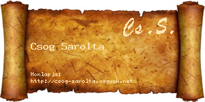 Csog Sarolta névjegykártya